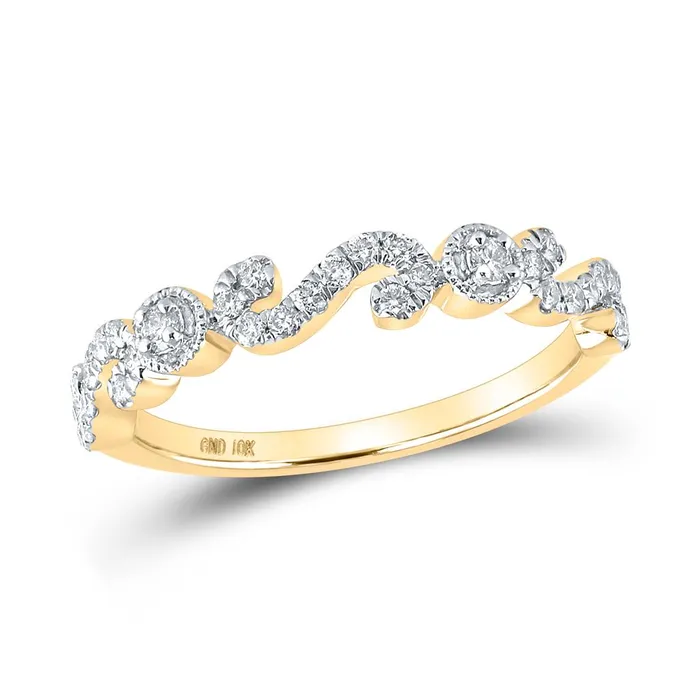 10k Yellow Gold Round Diamond Band Ring 14 Cttw gndatlanta Rings