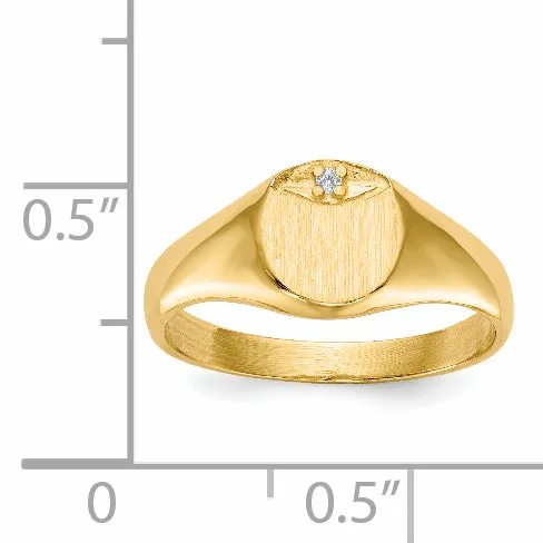 14k AAA Diamond signet ring Goldiacom Rings