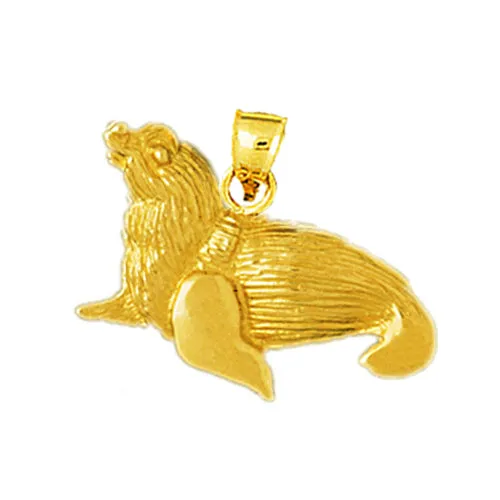 14K Gold Furred Sea Lion Pendant Goldia PreStyled Sets