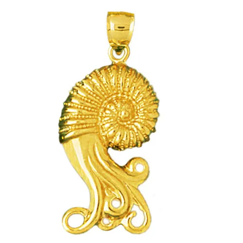 14K Gold Mollusc Cephalopod Nautilus Pendant Goldia PreStyled Sets