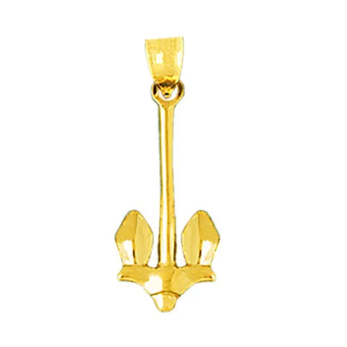 14K Gold Race Boat Anchor Pendant Goldia PreStyled Sets