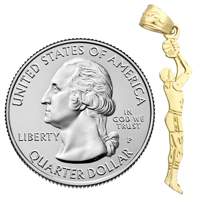 14K Gold Shootout Basketball Pendant Goldia PreStyled Sets