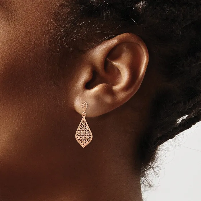 14k Rose Gold Dangle Earrings Goldia Earrings
