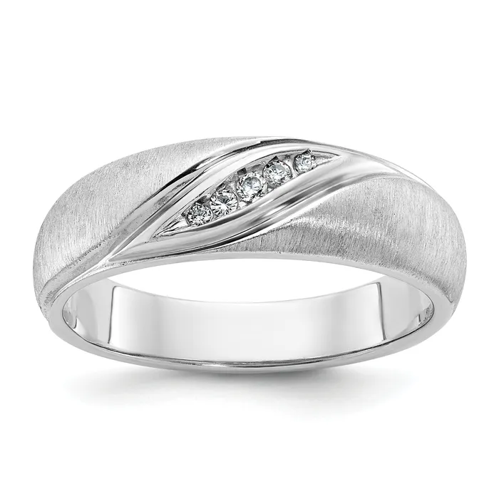 14k White Gold 115 Ct Lab Grown Diamond VSSI G Polished and Satin Mens Ring Goldia Rings 14k White Gold 115 Ct Lab Grown Diamond VSSI G Polished and Satin Mens Ring Goldia Rings