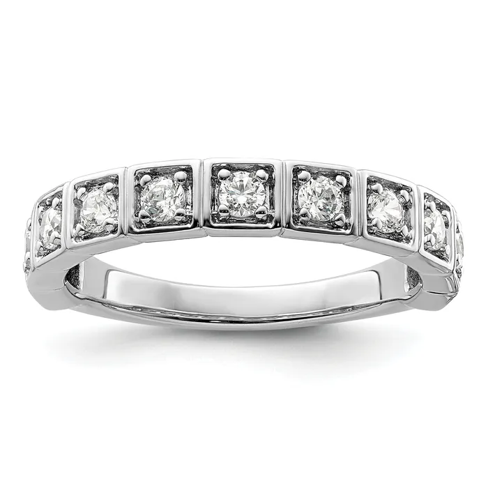 14k White Gold 12 Ct Lab Grown Diamond VSSI G Fashion Band Ring Goldia Rings 14k White Gold 12 Ct Lab Grown Diamond VSSI G Fashion Band Ring Goldia Rings