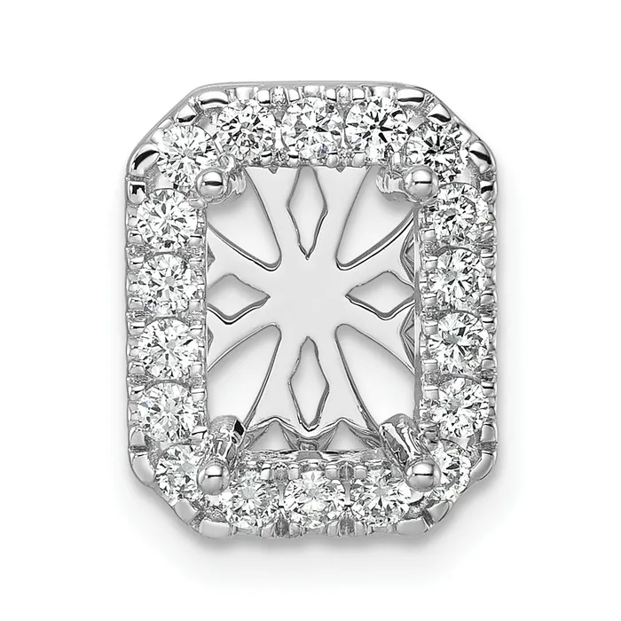 14k White Gold 12 Ct Lab Grown Diamond VSSI G Halo Chain Slide Pendant Goldia Necklaces 14k White Gold 12 Ct Lab Grown Diamond VSSI G Halo Chain Slide Pendant Goldia Necklaces