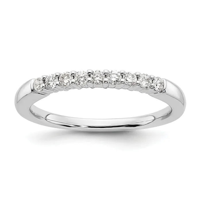 14k White Gold 14 Ct Lab Grown Diamond VSSI G Nine Stone Fashion band Goldia Rings 14k White Gold 14 Ct Lab Grown Diamond VSSI G Nine Stone Fashion band Goldia Rings