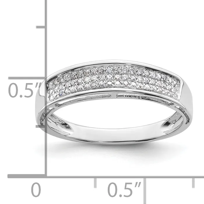 14k White Gold 15 Ct Lab Grown Diamond VSSI G Ladies Band Ring Goldia Rings