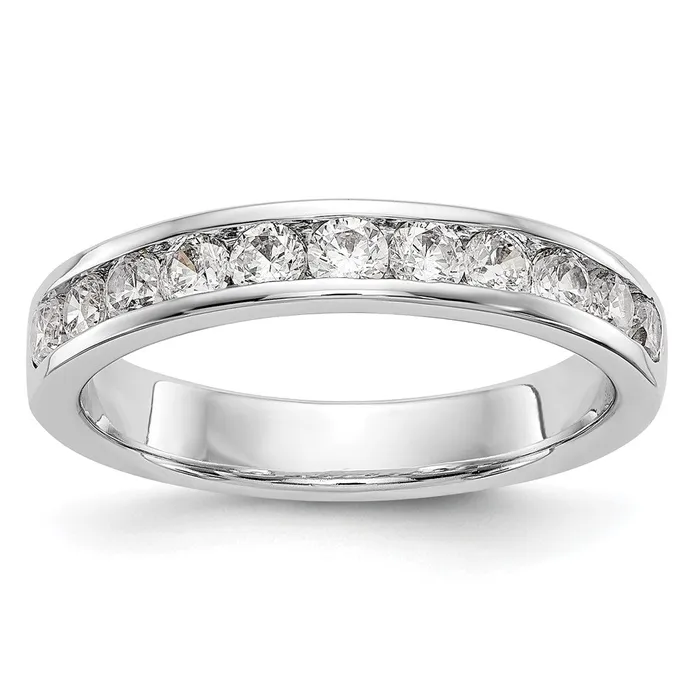 14k White Gold 11Stone 34 carat Round Diamond Complete Channel Band Goldia Rings 14k White Gold 11Stone 34 carat Round Diamond Complete Channel Band Goldia Rings