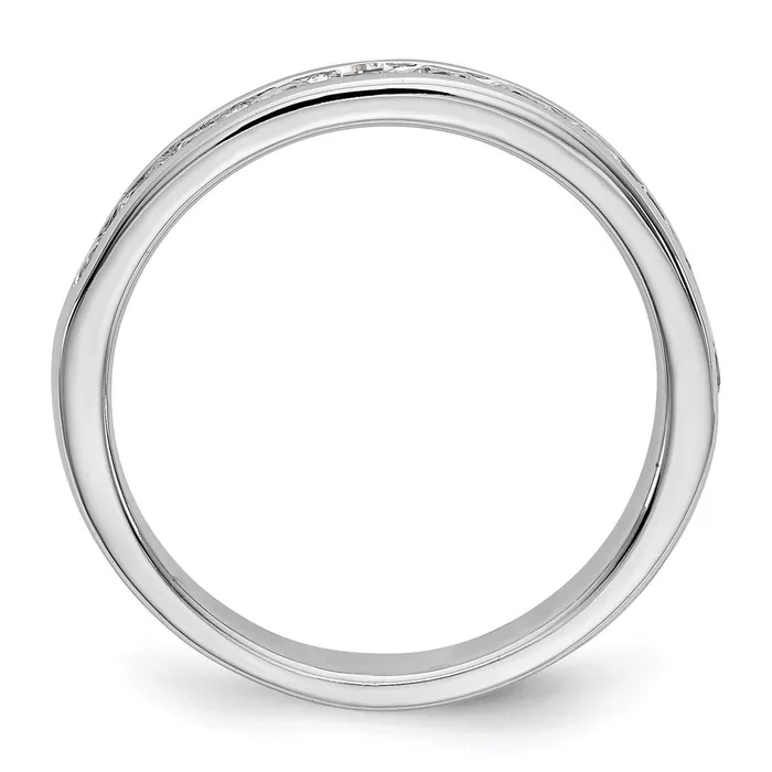 14k White Gold 11Stone 34 carat Round Diamond Complete Channel Band Goldia Rings