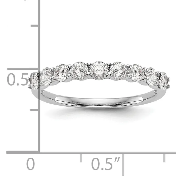14k White Gold 34 Ct Lab Grown Diamond VSSI G Wedding Band Ring Goldia Rings