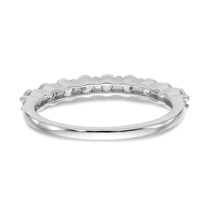 14k White Gold 34 Ct Lab Grown Diamond VSSI G Wedding Band Ring Goldia Rings