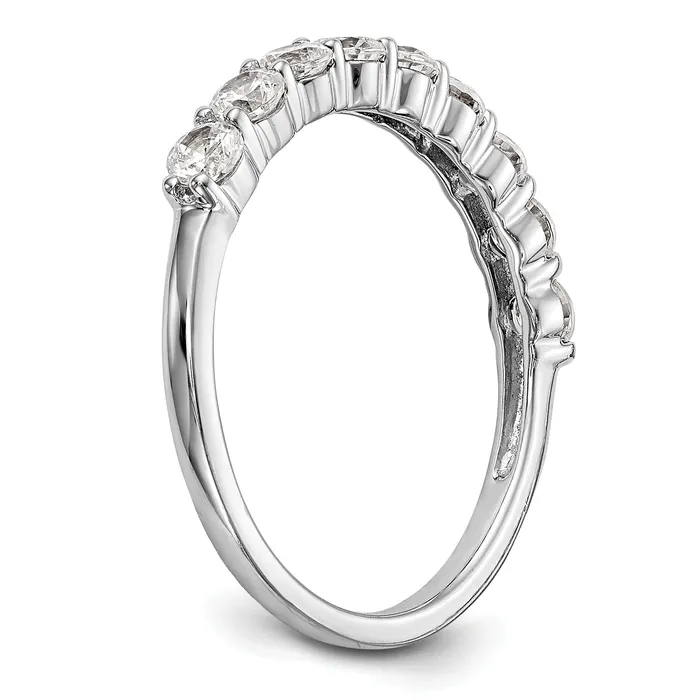 14k White Gold 34 Ct Lab Grown Diamond VSSI G Wedding Band Ring Goldia Rings