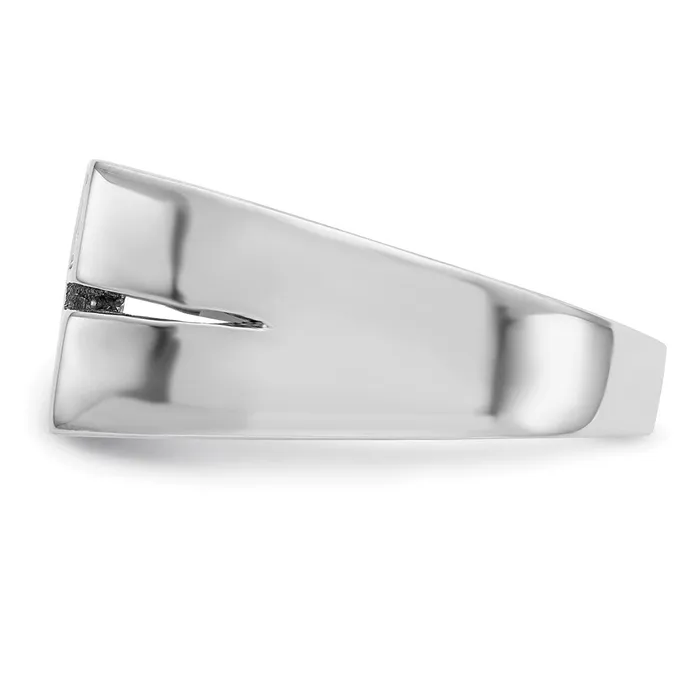 14k White Gold AAA Real Diamond mens ring Goldiacom Rings