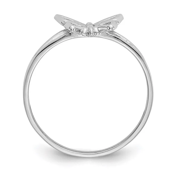 14K White Gold Butterfly Ring Goldia Rings