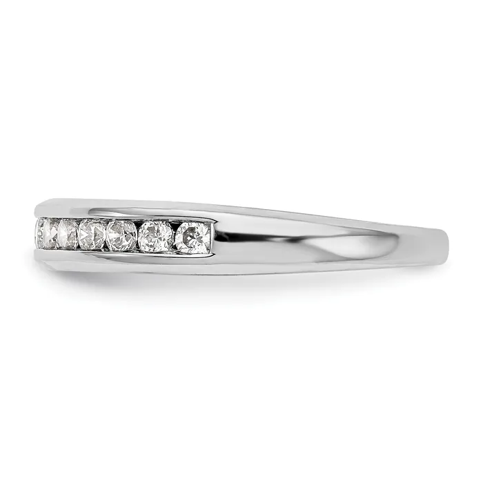 14K White Gold Lab Grown Diamond VSSI G Wedding Band Ring Goldia Rings