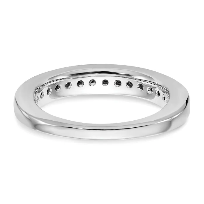 14K White Gold Lab Grown Diamond VSSI G Wedding Band Ring Goldia Rings