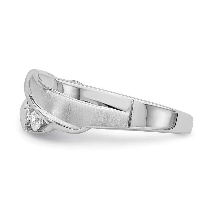 14k White Gold Mens Real Diamond Bridal Band Goldia Rings