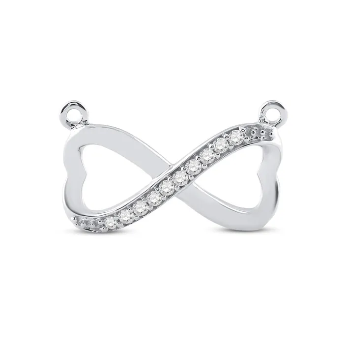 14k White Gold Round Diamond Infinity Pendant Necklace 110 Cttw gndatlanta Necklaces 14k White Gold Round Diamond Infinity Pendant Necklace 110 Cttw gndatlanta Necklaces