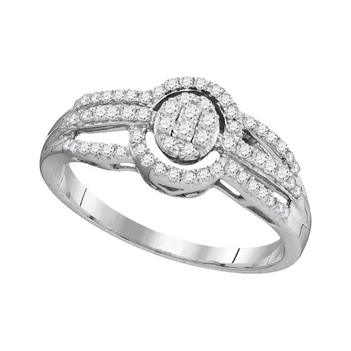 14k White Gold Round Diamond Oval Cluster Triple Strand Ring 13 Cttw gndatlanta Rings 14k White Gold Round Diamond Oval Cluster Triple Strand Ring 13 Cttw gndatlanta Rings