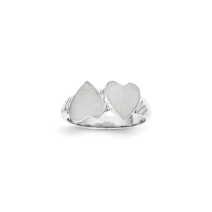 14k White Gold Signet Ring Goldia Rings