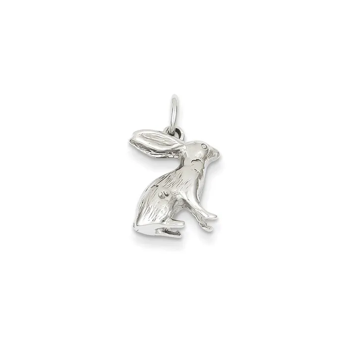 14k White Gold Solid Polished 3Dimensional Rabbit Charm Goldia Charm Necklaces 14k White Gold Solid Polished 3Dimensional Rabbit Charm Goldia Charm Necklaces