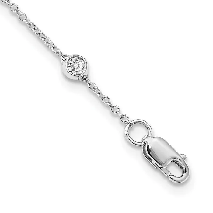 14K White GoldTrue Origin Lab Grown Real Diamond VSSI D E F Fancy Station Necklace Goldia Necklaces