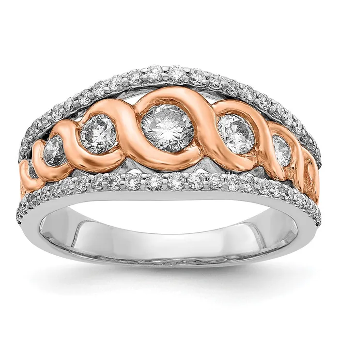 14k WhiteRose Gold Real Diamond Ring Goldiacom Rings