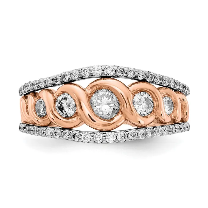 14k WhiteRose Gold Real Diamond Ring Goldiacom Rings