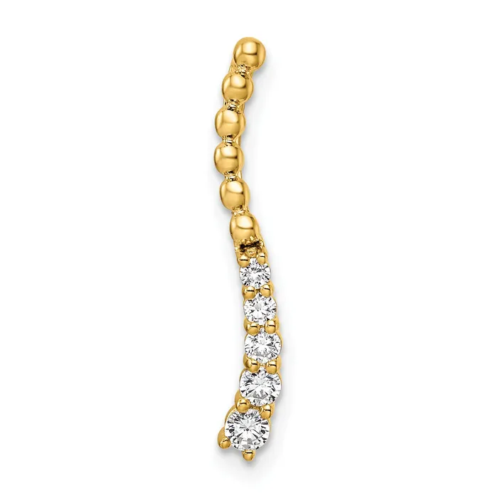 14k Yellow Gold 15 Ct Lab Grown Diamond VSSI G Fancy Bar Chain Slide Pendant Goldia Necklaces 14k Yellow Gold 15 Ct Lab Grown Diamond VSSI G Fancy Bar Chain Slide Pendant Goldia Necklaces