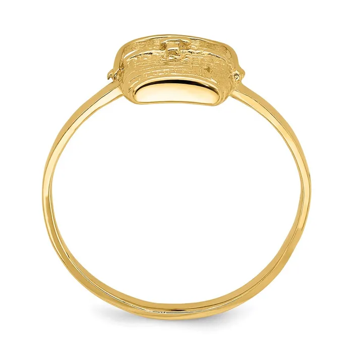 14K Yellow Gold 2D Nantucket Basket Ring Goldia Rings