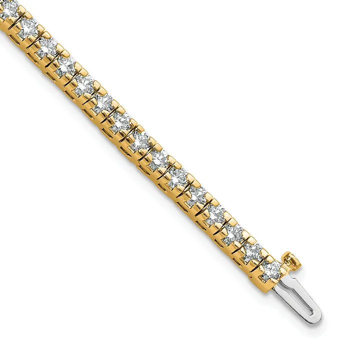 14k Yellow Gold 4 58 Ct Lab Grown Diamond VSSI G Round Tennis Bracelet Goldia Bracelets 14k Yellow Gold 4 58 Ct Lab Grown Diamond VSSI G Round Tennis Bracelet Goldia Bracelets