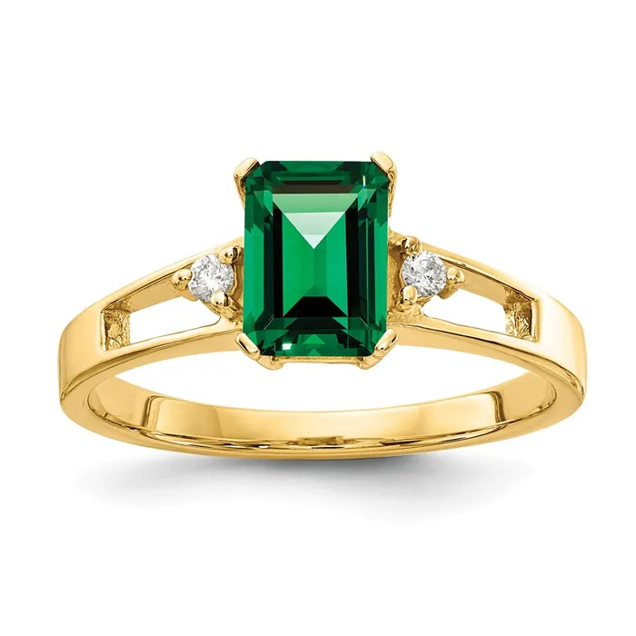 14k Yellow Gold 7x5mm Emerald Cut Mount St Helens AAA Diamond ring Goldia Rings 14k Yellow Gold 7x5mm Emerald Cut Mount St Helens AAA Diamond ring Goldia Rings