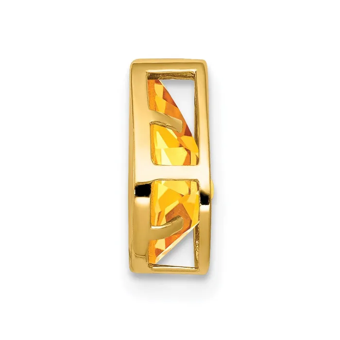 14K Yellow Gold 9x6mm Pear Citrine bezel pendant Goldia Necklaces
