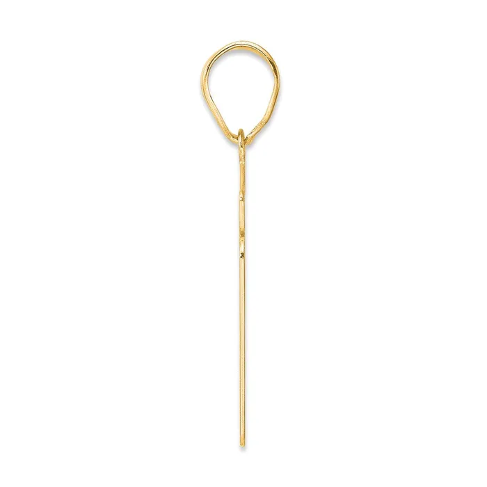 14k Yellow Gold Brushed Border Script Number 21 Pendant Goldia PreStyled Sets