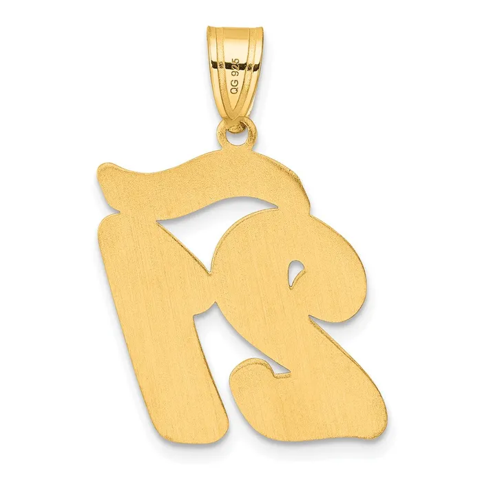 14k Yellow Gold Brushed Border Script Number 21 Pendant Goldia PreStyled Sets