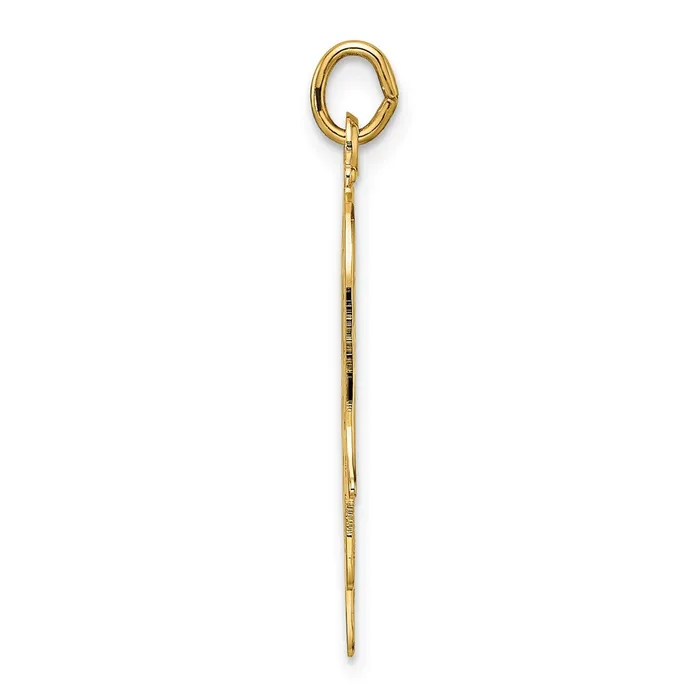 14k Yellow Gold Polished and Textured Solid Hamsa Pendant Goldia Necklaces