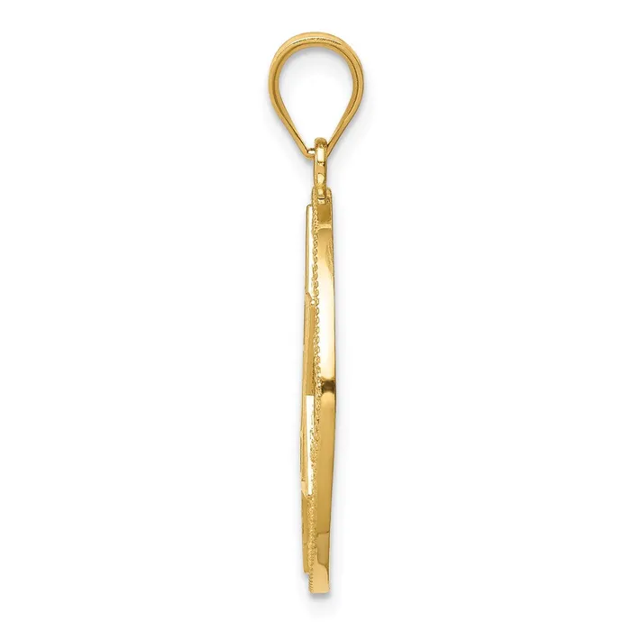 14k Yellow Gold Star of David Circle Pendant Goldia Necklaces
