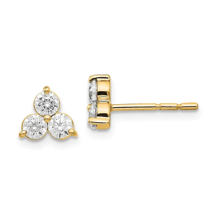 14k Yellow Gold True Origin Lab Grown Real Diamond VSSI D E F Earrings Goldia Earrings 14k Yellow Gold True Origin Lab Grown Real Diamond VSSI D E F Earrings Goldia Earrings