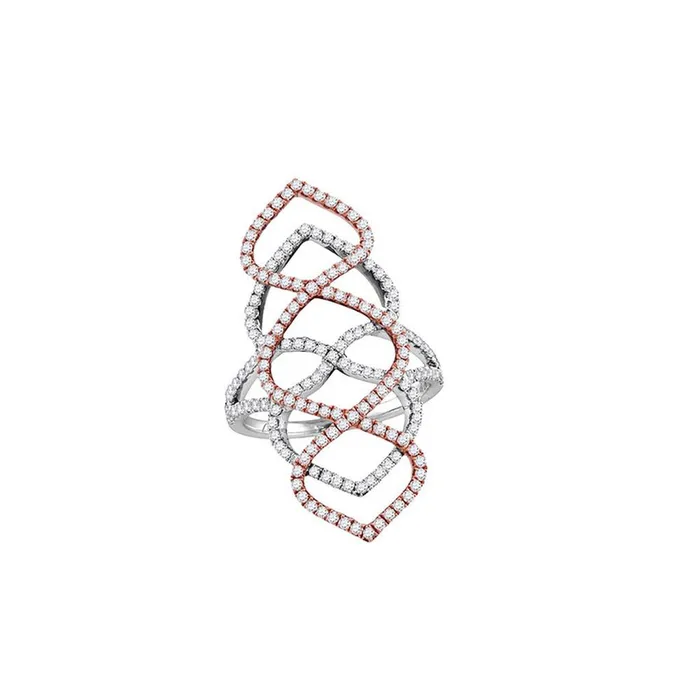 18k White Gold Round Diamond Long Strand Fashion Ring 1 Cttw gndatlanta Rings 18k White Gold Round Diamond Long Strand Fashion Ring 1 Cttw gndatlanta Rings