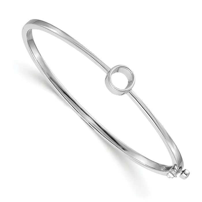 Bracelets Goldia 14k White Gold 1 Ct Lab Grown Diamond VSSI G Bezel Bangle Bracelet