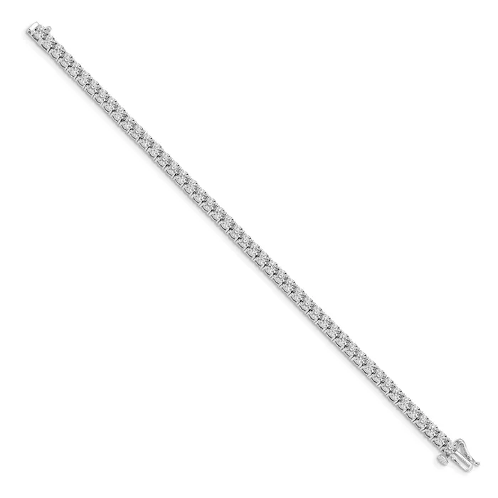 Bracelets Goldia 14k White Gold 2 Ct Lab Grown Diamond VSSI G 7 inch Illusion Setting Bracelet