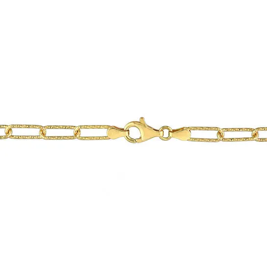 Bracelets JMS always Original AMOUR 5mm Fancy Paperclip Chain Bracelet In Yellow Plated Sterling Silver 9 In Bracelets JMS always Original AMOUR 5mm Fancy Paperclip Chain Bracelet In Yellow Plated Sterling Silver 9 In
