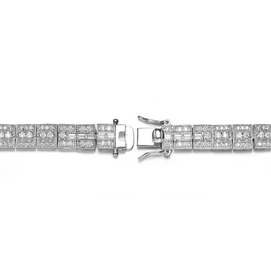 Bracelets JMS always Original Megan Walford Classy Sterling Silver Emerald Clear Cubic Zirconia Tennis Bracelet Bracelets JMS always Original Megan Walford Classy Sterling Silver Emerald Clear Cubic Zirconia Tennis Bracelet