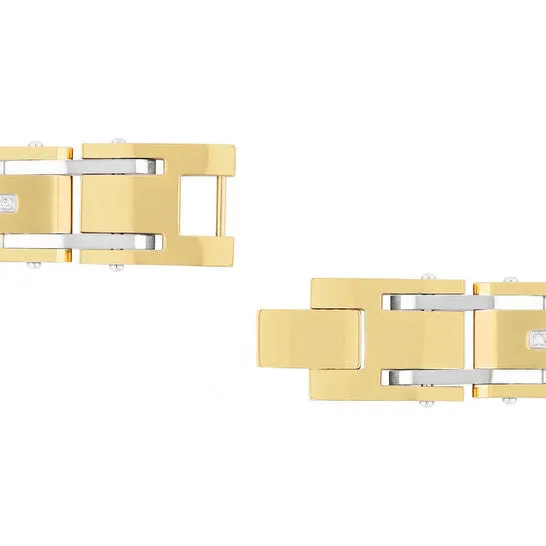 Bracelets JMS always Original Robert Alton 110CTW Diamond Stainless Steel with Yellow Finish Mens Link Bracelet Bracelets JMS always Original Robert Alton 110CTW Diamond Stainless Steel with Yellow Finish Mens Link Bracelet
