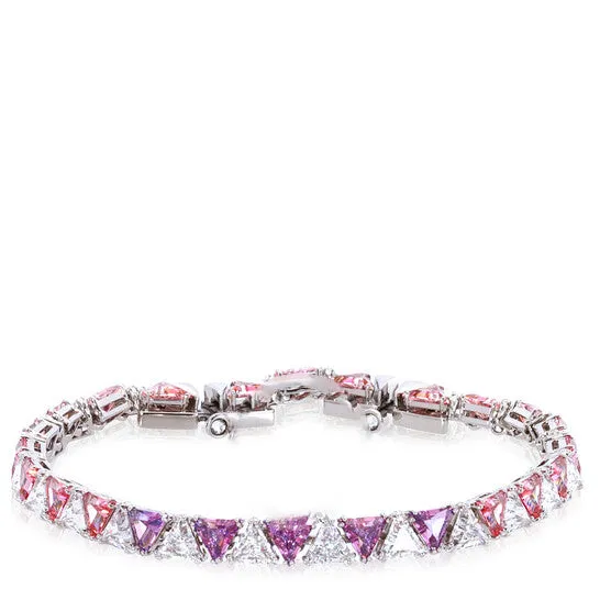 Bracelets Original Swarovski Millenia Pink Rhodium Plated Triangle Cut Bracelet JMS always Bracelets Original Swarovski Millenia Pink Rhodium Plated Triangle Cut Bracelet JMS always