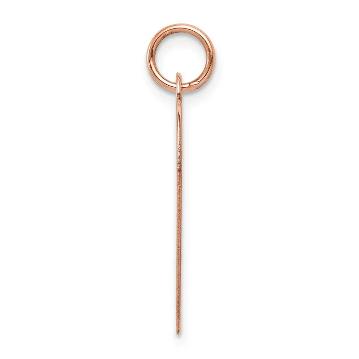 Charm Necklaces 14k Rose Gold Plain 027 Gauge Engraveable Heart Disc Charm Goldia