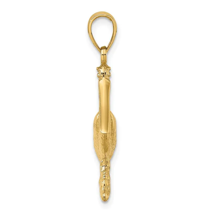 Charm Necklaces 14k Yellow Gold 3D Pelican Standing Charm Goldia