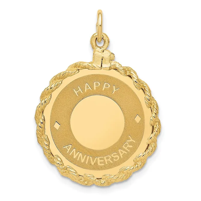 Charm Necklaces 14k Yellow Gold Happy Anniversary Charm Goldia