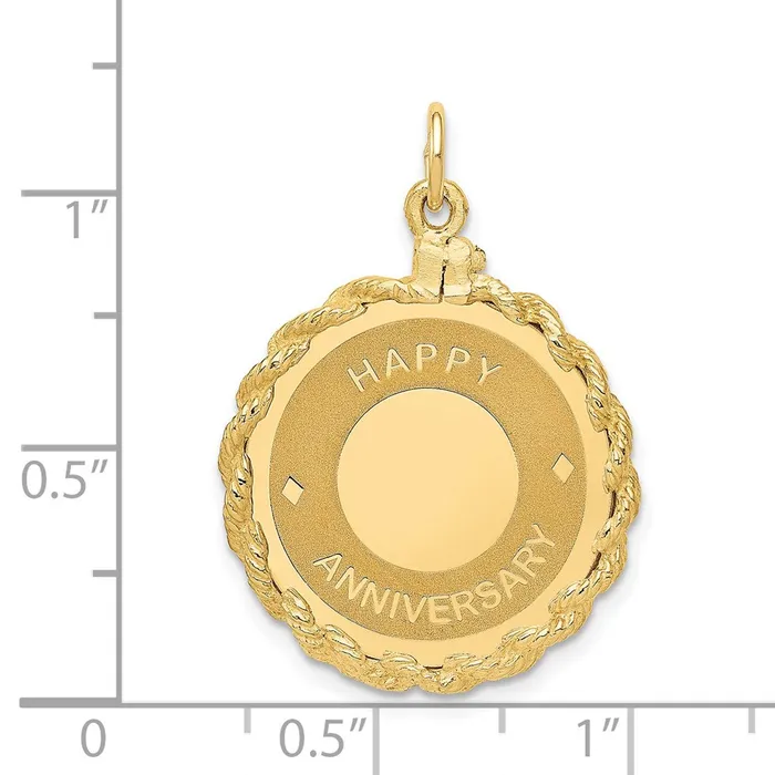 Charm Necklaces 14k Yellow Gold Happy Anniversary Charm Goldia